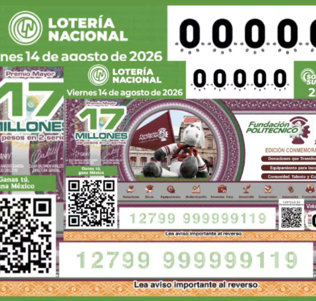 Cae en Hermosillo Premio del Sorteo Superior 2893 de la Lotería Nacional